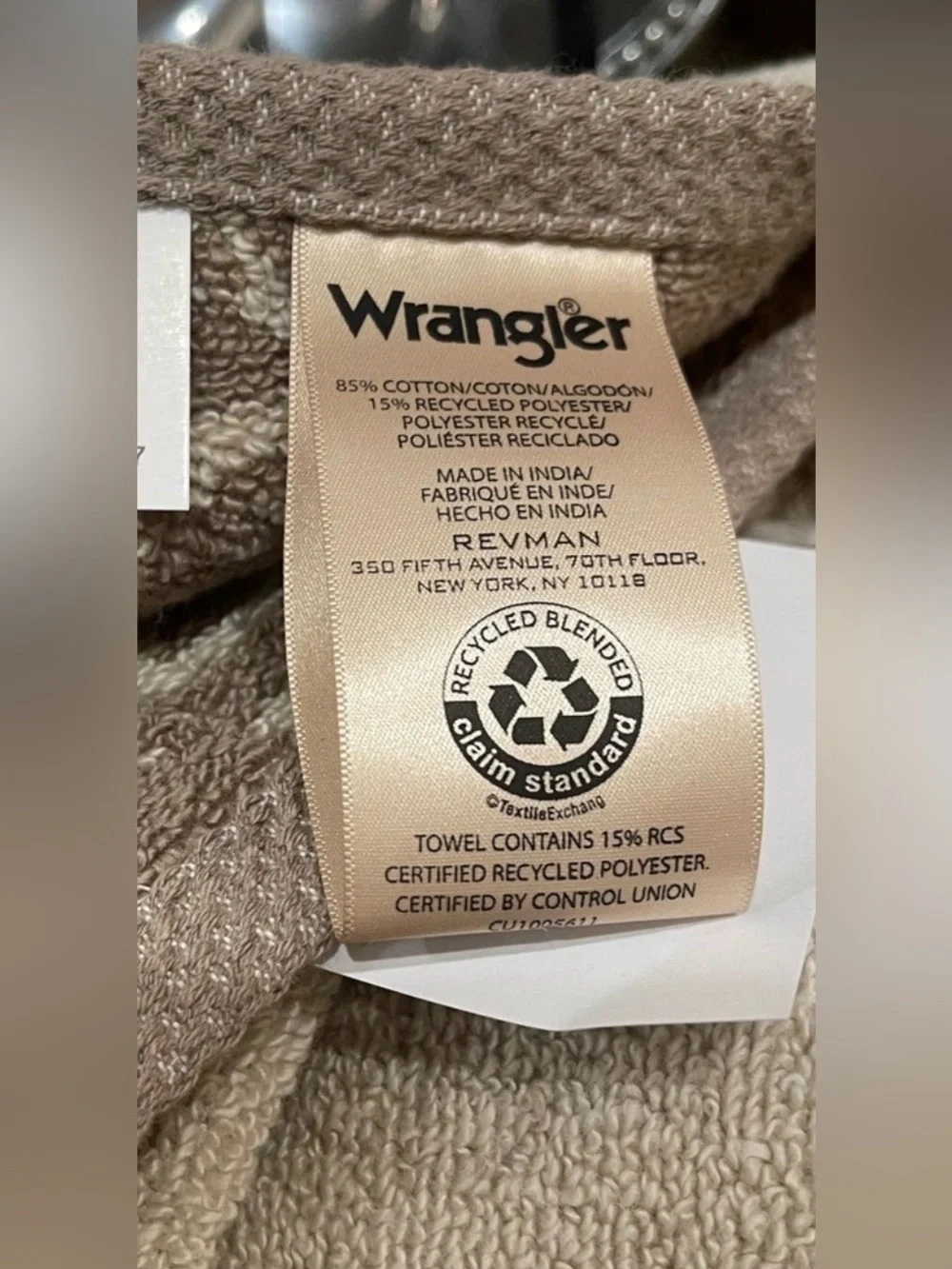 Wrangler MUSTANGS horses double sided reversible hand towel set - Brand new!